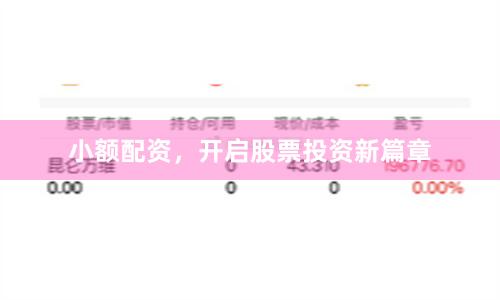 小额配资，开启股票投资新篇章